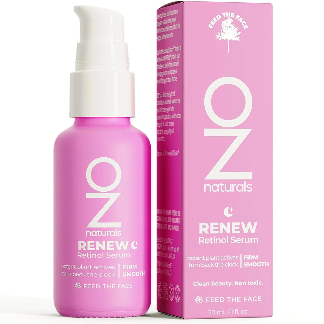 OZNaturals Renew Retinol Serum - Anti Aging Serum for Skin Renewal - Smoothes and Brightens Complexion with Vitamin E and Hyaluronic Acid - 1 oz