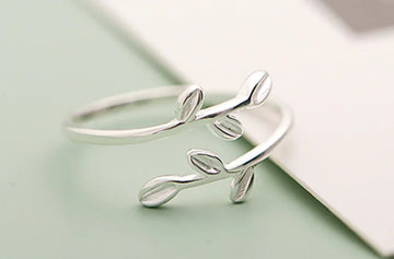 Leaf Ring, Korean Style Adjustable Ring
