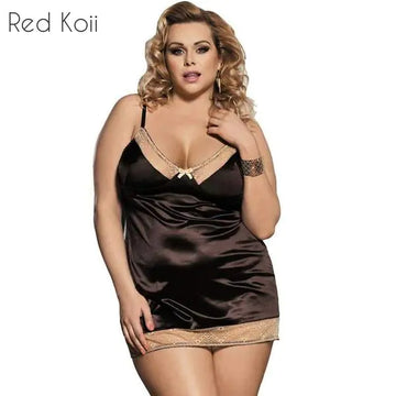 Plus Size Lingerie, Elegant Lace Nightgown for Women