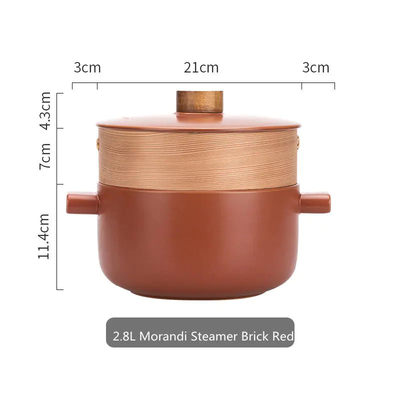 Morandi High-Temperature Porcelain Casserole with Steamer