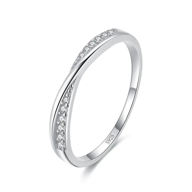 Elegant Stackable Ring with Drill Lines for Women
