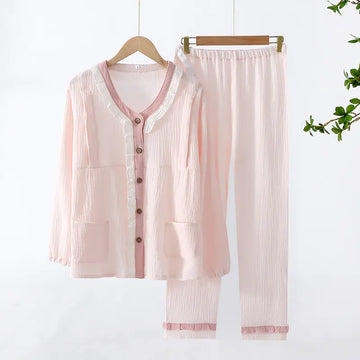 Cotton Double-Layer Maternity Nursing Homewear