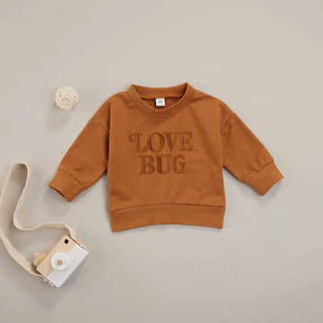 Personalized Embroidered Letter Sweater for Kids