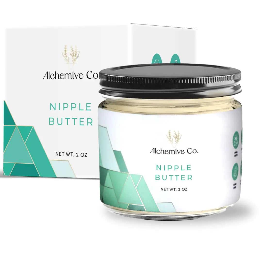 Organic Nipple Butter for Breastfeeding Relief - Safe Lanolin-Free Non-Toxic Natural Balm for Sore Cracked Nipples - Sensitive skin friendly for Nursing Moms Postpartum Essential 2 oz