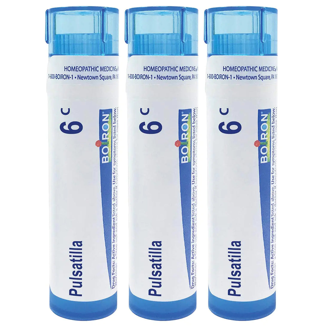Boiron Pulsatilla 6c Homeopathic Medicine for Cold with Thick Yellow Discharge - Pack of 3 (240 Pellets)
