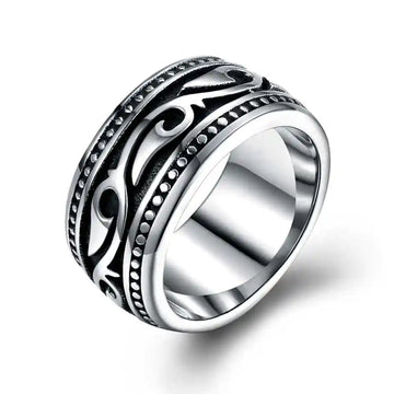 Totem Ring, Stainless Steel Vintage Punk Ring