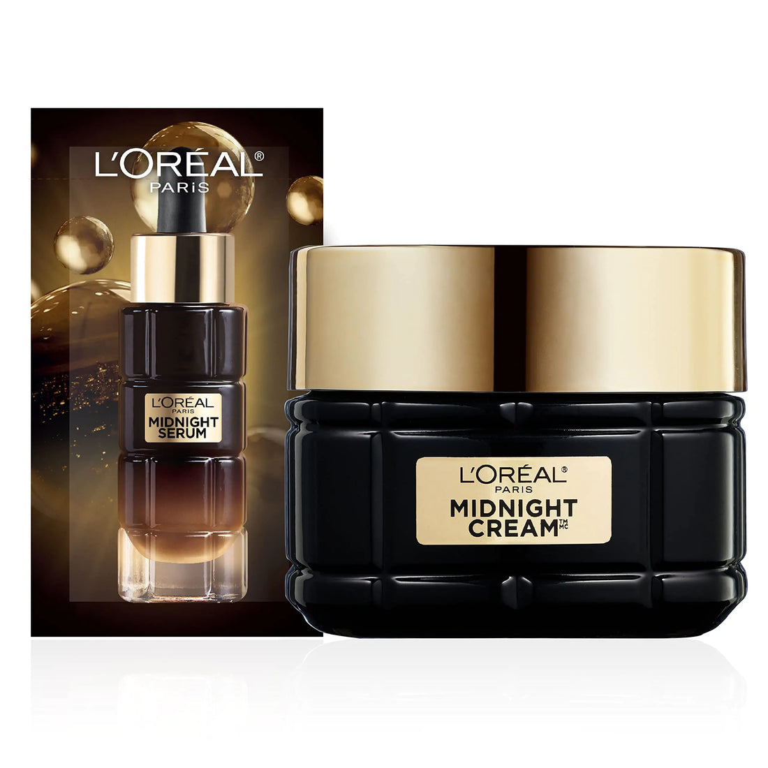 LOreal Paris Age Perfect Anti-Aging Midnight Cream Reduce Wrinkles & Firm 1.7oz + Serum Sample