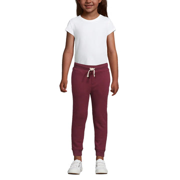 Lands End Uniform Coed Kids Jogger Sweatpants Burgundy Kids XXS