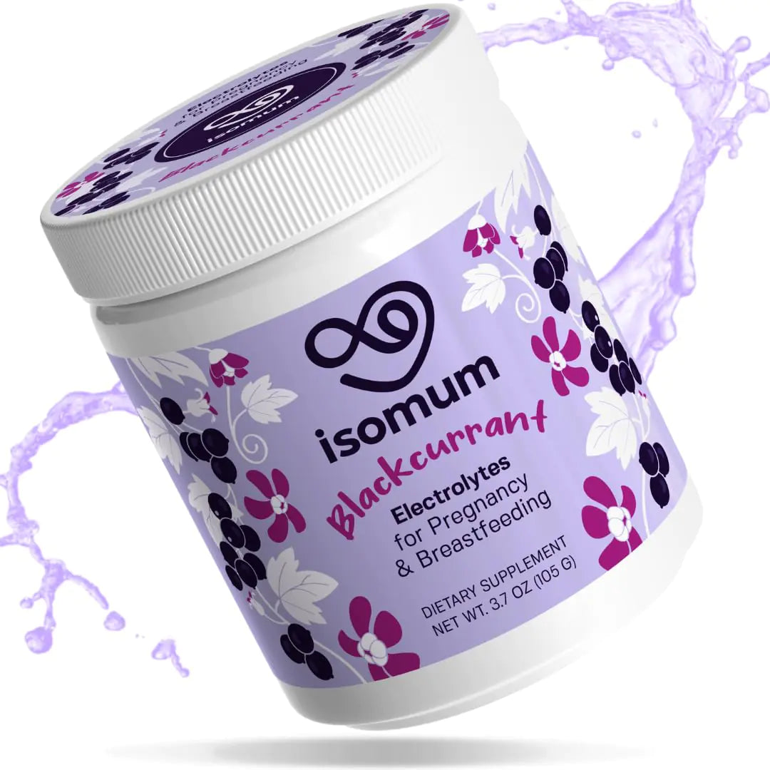 ISOMUM - Mom Electrolyte Powder for Pregnancy & Breastfeeding: Hydration & Energy Drink Mix with Essential Vitamins & Minerals - Safe for Prenatal Postpartum & Nursing - 30 Servings