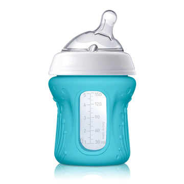 Silicone Sleeve for 5oz Chicco NaturalFit Glass Baby Bottles Teal