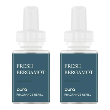 Pura Malodor Refill - Smart Home Air Diffuser Fragrance Refill - Up to 120-Hours of Premium Fragrance per Refill - Clean Diffuser Fragrance - Air Deodorizer & Odor Eliminator - 2 Pack Fresh Bergamot