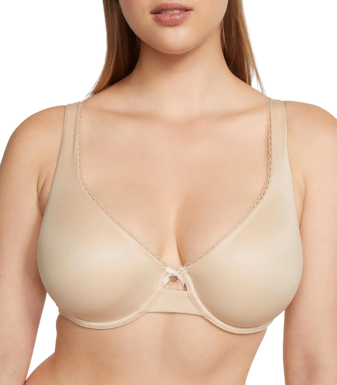 Victorias Secret The Fabulous Bra Everyday Bras Full Coverage Bra T Shirt Bra Unlined Underwire Bra Body by Victoria Bras for Women Beige (32D)