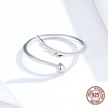 Angel Guardian Ring, 925 Wing Open Ring