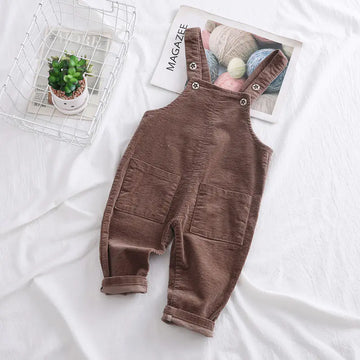 Simple Solid Color Overalls for Kids