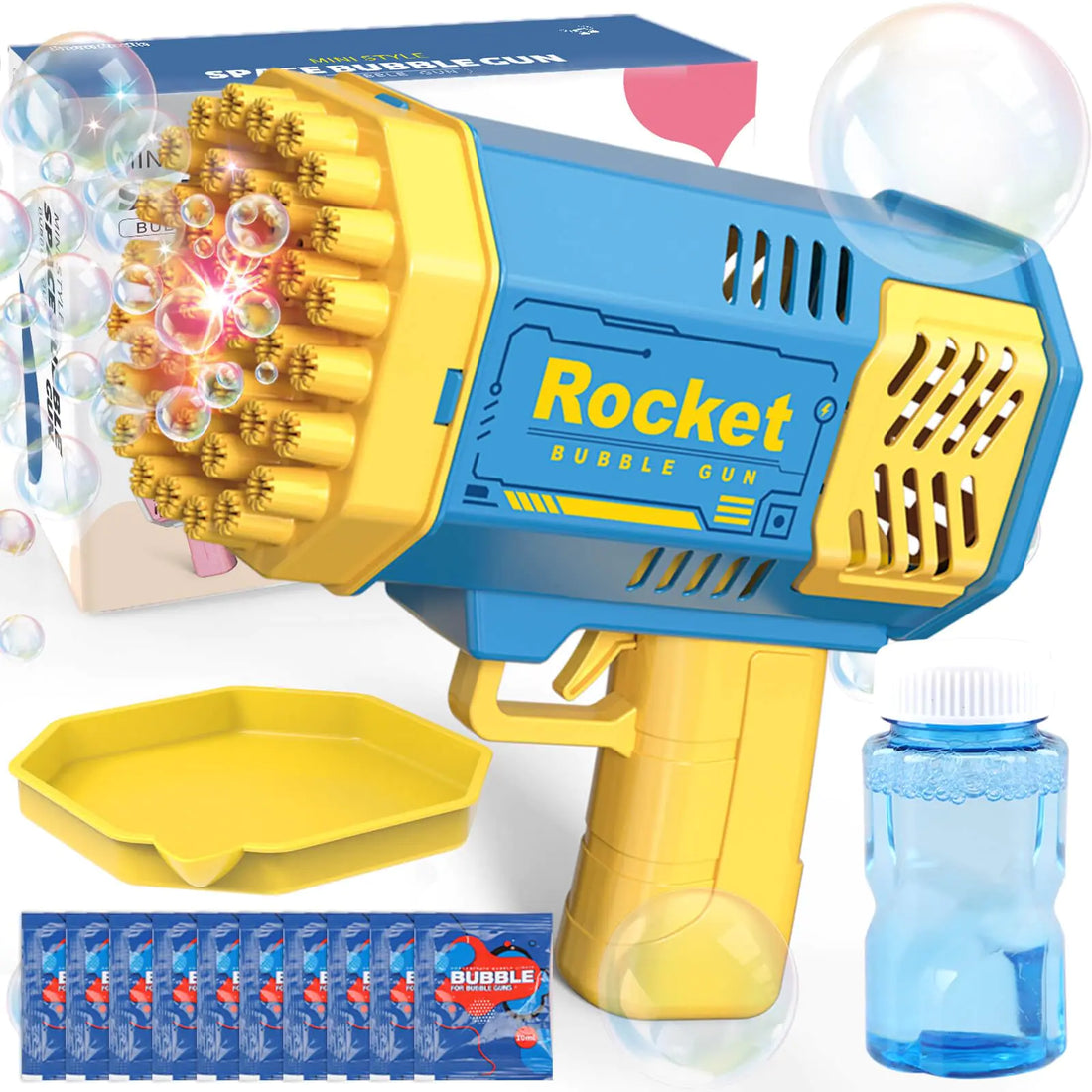 JONEG Toys for 3-8 Year Old Boys Girls: Bubble Machine for Kids with Bubble Solution Gifts for 3 4 5 6 7 8 Years Old Boy Birthday Toy for Kid Toddlers Ages 4-6 Outdoor Wedding Bubbles Blower Maker