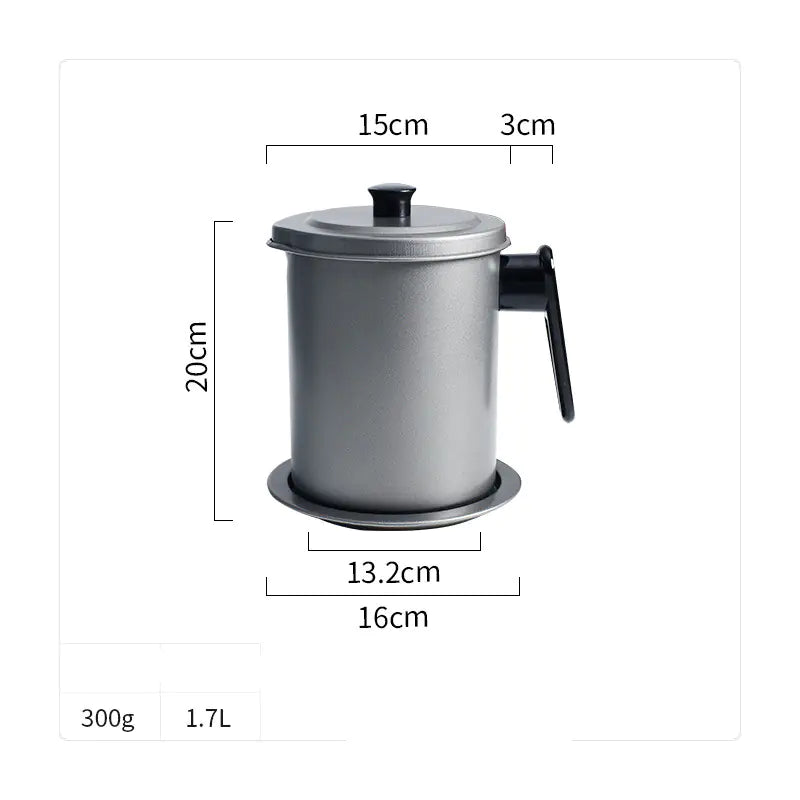 Creative Stainless Steel Oil Storage Pot with Filter
