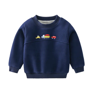 Cartoon Car Sweater for Kids