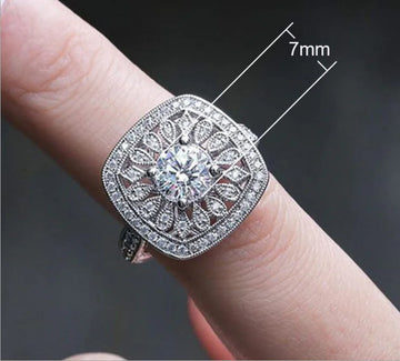 Hollow Floral Ring, Openwork Flower Ring