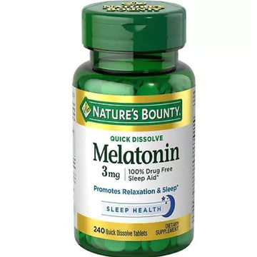 Natures Bounty Melatonin 3 mg Tablets 120 Tablets (Pack of 2)