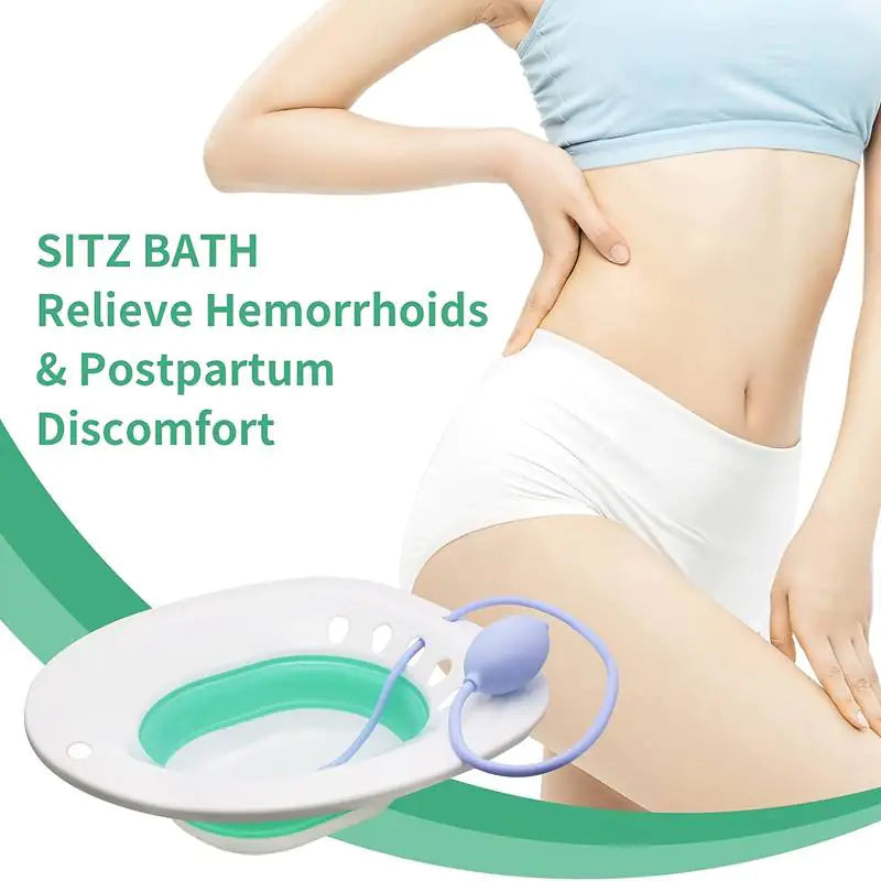 Sitz Bath for Hemorrhoids and Postpartum Care (Foldable)