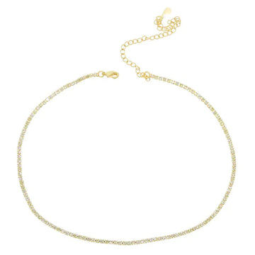 Personalized Simple Single Row Diamond Necklace