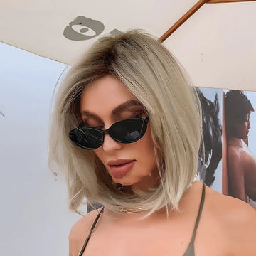 Fashion Split Golden Hair Tail Wig for Women