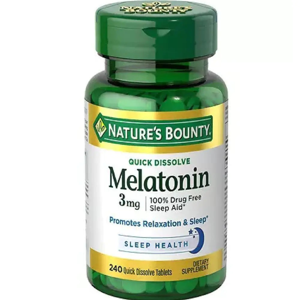 Natures Bounty Melatonin 3 mg Tablets 120 Tablets (Pack of 2)