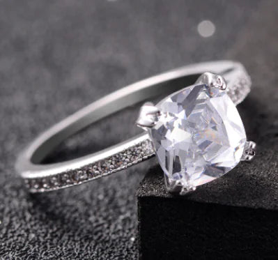 Women's Zircon Ring, European Diamond Ring