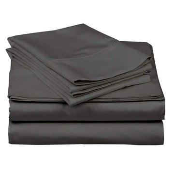 Waterbed Sheets California King Size - Attached Waterbed Sheets - 1800 Series 4 Piece Bed Sheet Set Hotel Luxury - 100% Microfiber - 12 Inch Deep Pocket Attached Waterbed Sheet Set (Dark Grey)