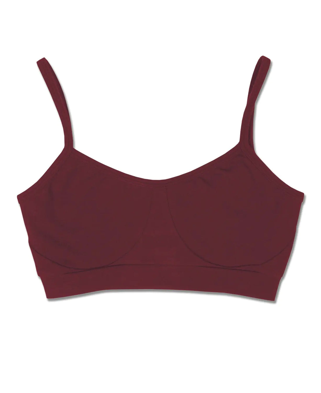Soul Flower Womens Organic Bralette Bra (Large Burgundy)