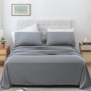 Whitney Home Textile Twin Sheet Set - Breathable Cooling Luxury Sheets for Twin Size Bed 16" Extra Deep Pocket Twin Bed Sheets Set Hotel Soft Bedding Sheets & Pillowcases 3 Piece Oeko-Tex Sheets