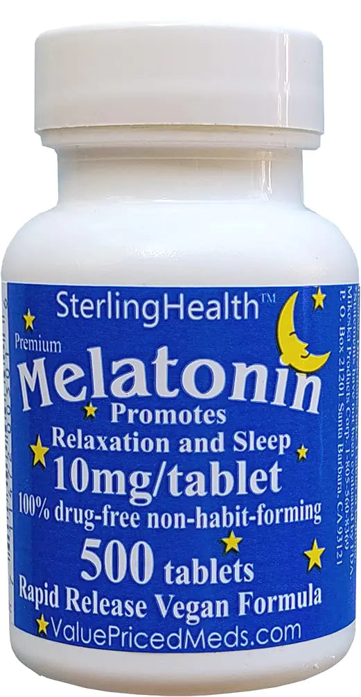 Melatonin 500 count 10mg Quick Dissolve Vegan Super Strength