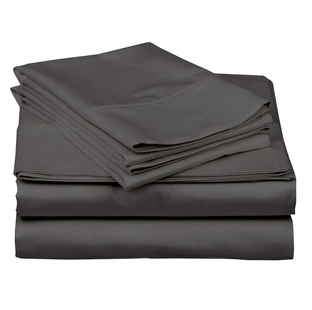 Waterbed Sheets California King Size - Attached Waterbed Sheets - 1800 Series 4 Piece Bed Sheet Set Hotel Luxury - 100% Microfiber - 12 Inch Deep Pocket Attached Waterbed Sheet Set (Dark Grey)