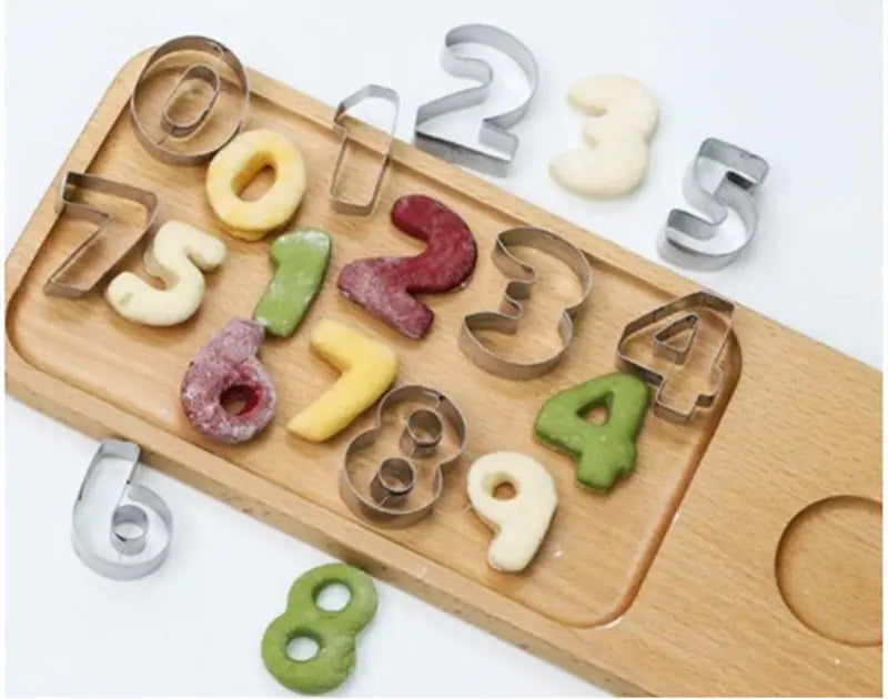 Stainless Steel Cookie Cutters with Number Shapes