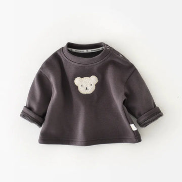 Thickened Bear Head Pullover for Kids