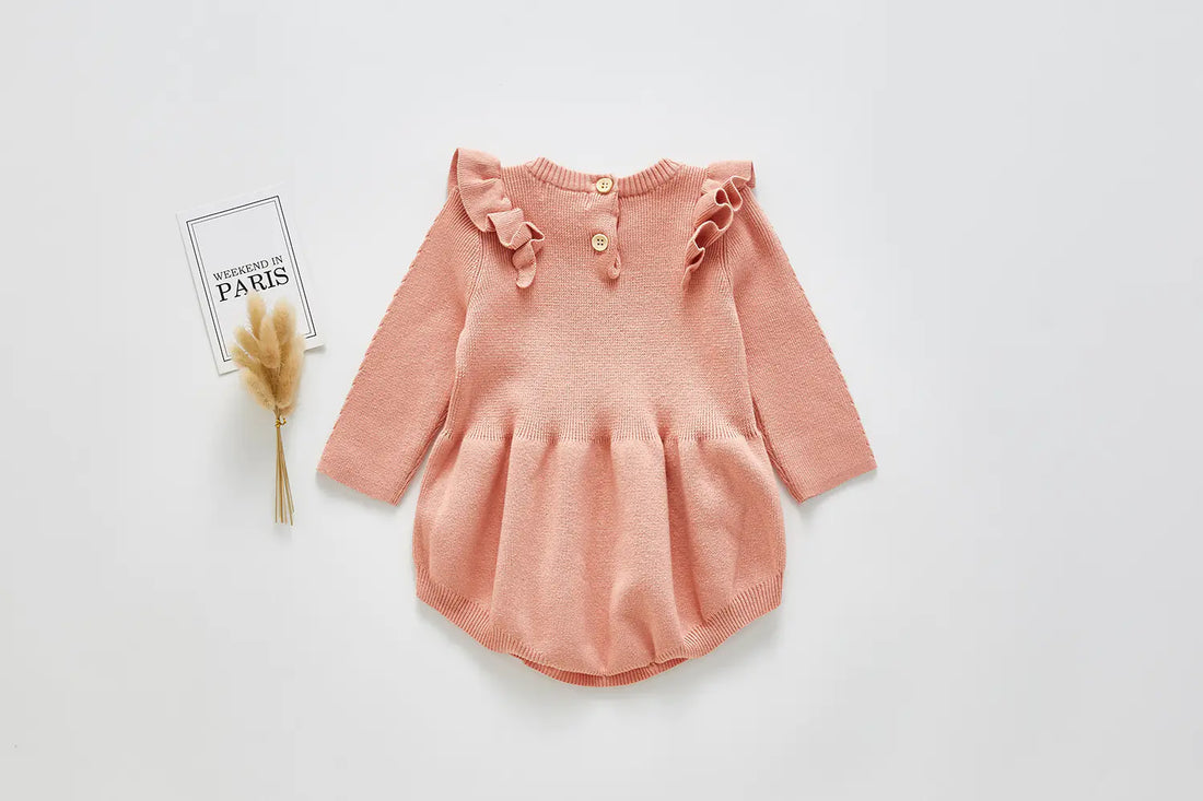 Newborn Triangle Crawling Bodysuit for Baby Girls