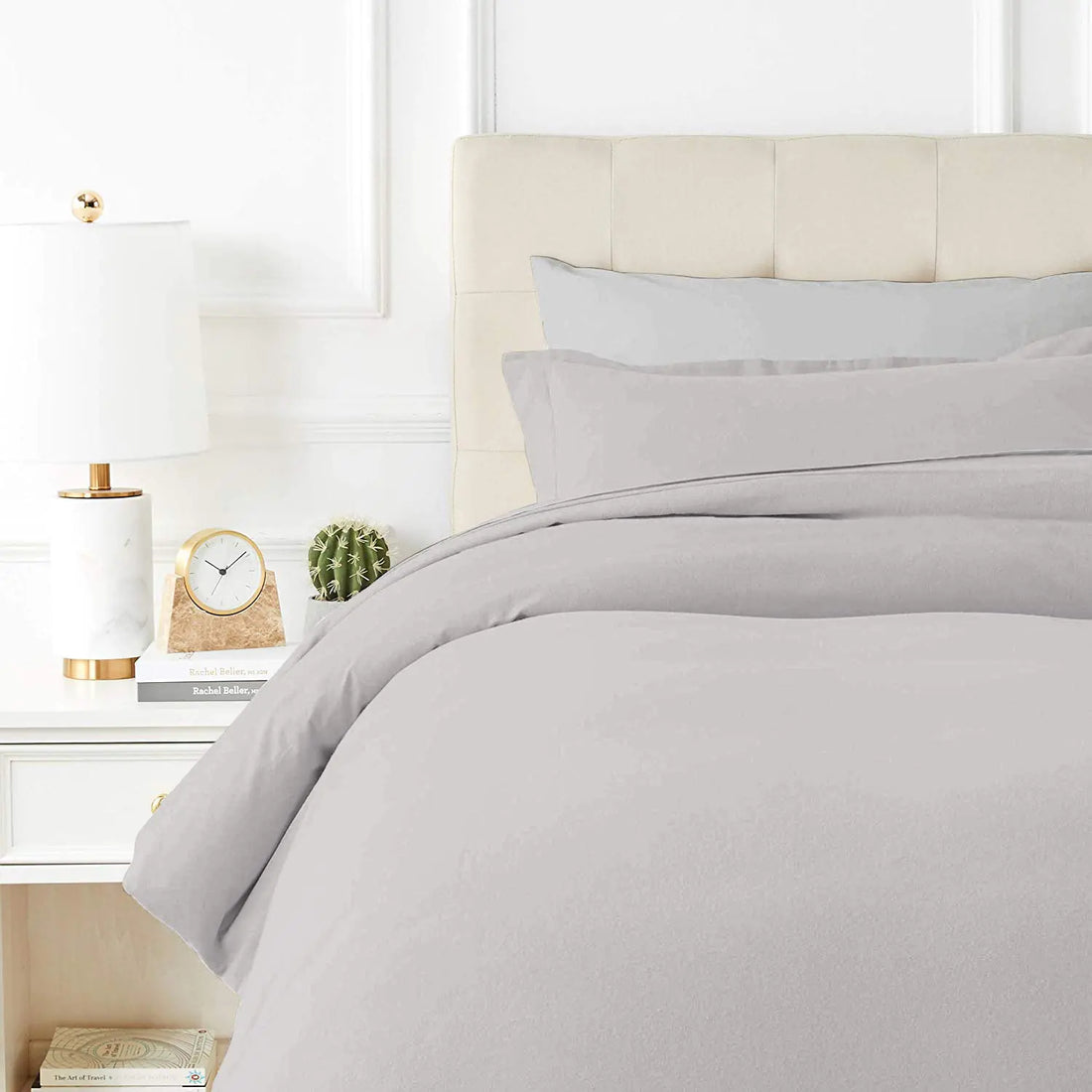 Ashton Sheets 100% Egyptian Cotton Duvet Cover Full/Queen Size - 600 Thread Count 1 PC Queen Size Duvet Cover Egyptian Cotton Queen Duvet Cover Cooling Duvet Cover Queen Size - Silver Grey