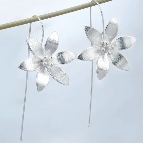 Long Floral Earrings, Bellflower Earrings