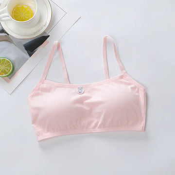Comfortable Striped Wireless Bra for Students