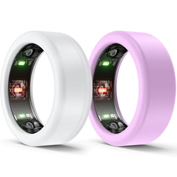 ottpluscase for Galaxy Ring/Oura Ring/Ultrahuman Ring Air Protector Silicone Cover Anti-Scratch Working Out for Galaxy Ring/Oura Ring Gen 3/Ultrahuman Ring/Ring ConnClear+Purple(S for 5/6/7/8/9/10)