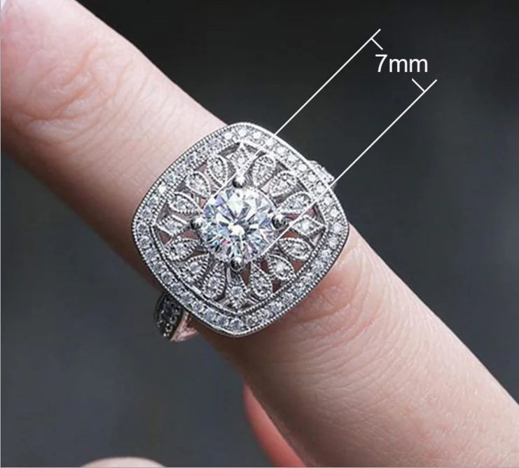 Hollow Floral Ring, Openwork Flower Ring