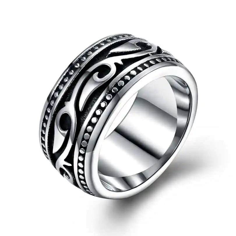Totem Ring, Stainless Steel Vintage Punk Ring