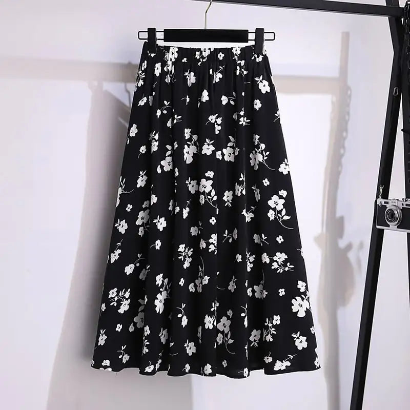 Plus Size Women's Fashion Chiffon Skirt