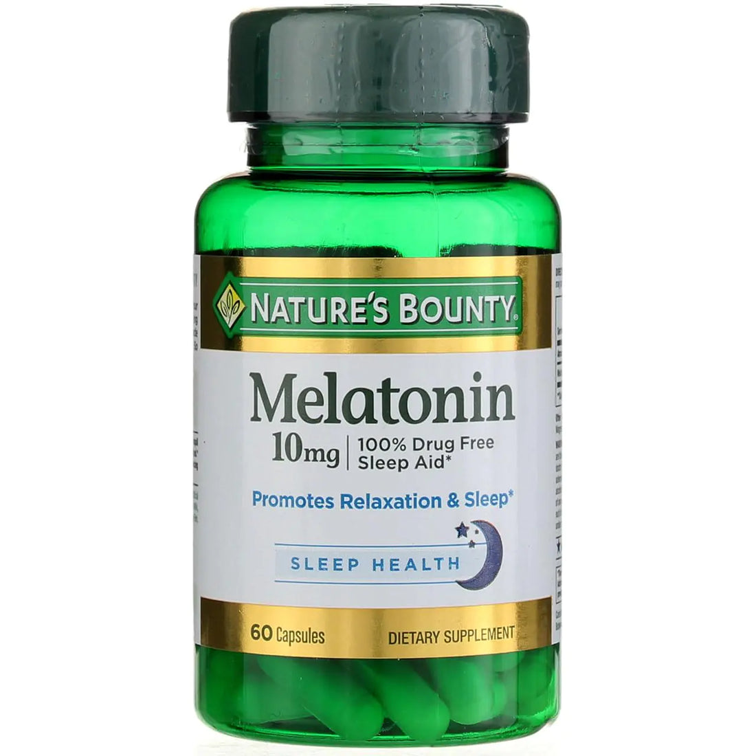 Natures Bounty Melatonin 10mg Capsules 60 ea (Pack of 2)