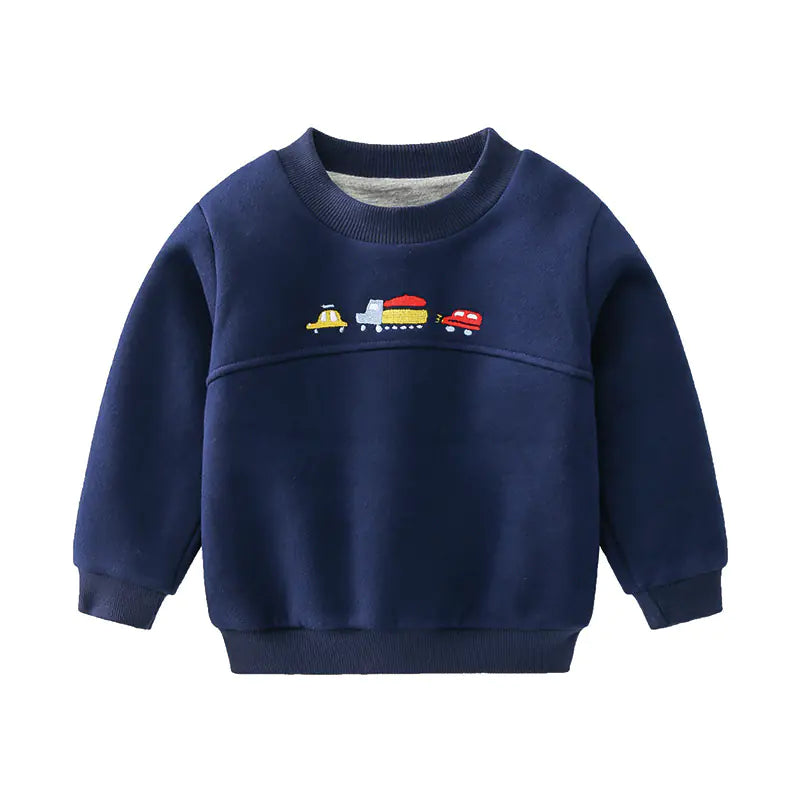 Cartoon Car Sweater for Kids