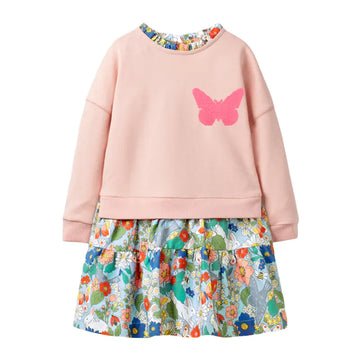 Striped Long-Sleeved Dress for Kids