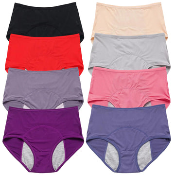 Leakproof Panties for Women Over 60 Leak Proof Underwear Leakproof Ladies Underwear Incontinence Underwear (8PcsX-Large)